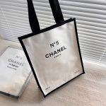 N°5 Canvas Tote Bag Limited Edition White