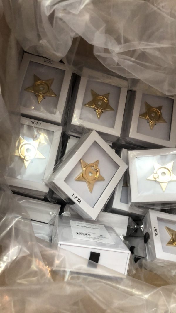 Star&Bee Cell Phone Ring-Gold&Silver Color-New in Box - Image 4