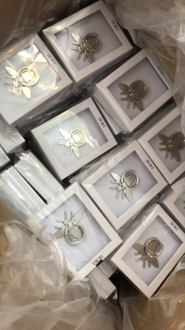 Star&Bee Cell Phone Ring-Gold&Silver Color-New in Box - Image 7