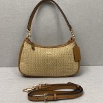 Teri 2way Shoulder Bag Crossbody Straw/Leather Latte CR350