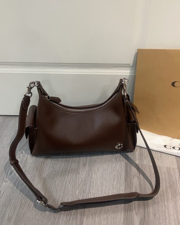 Pocket Glazed Juliet Bag Brown CAM20 - Image 2