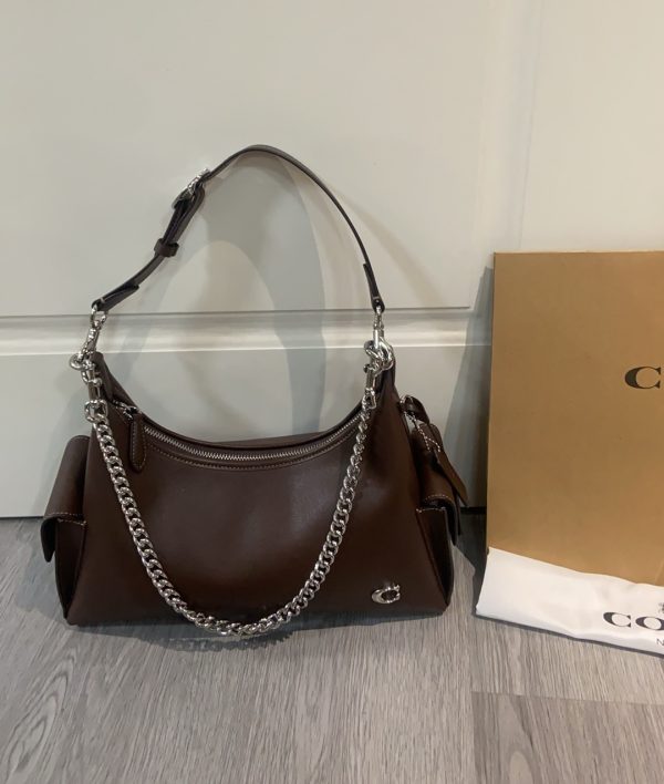 Pocket Glazed Juliet Bag Brown CAM20 - Image 3