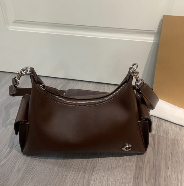 Pocket Glazed Juliet Bag Brown CAM20 - Image 5