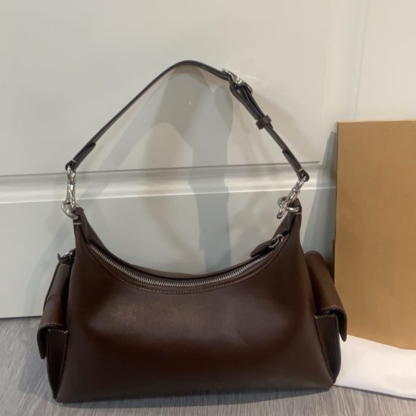 Pocket Glazed Juliet Bag Brown CAM20