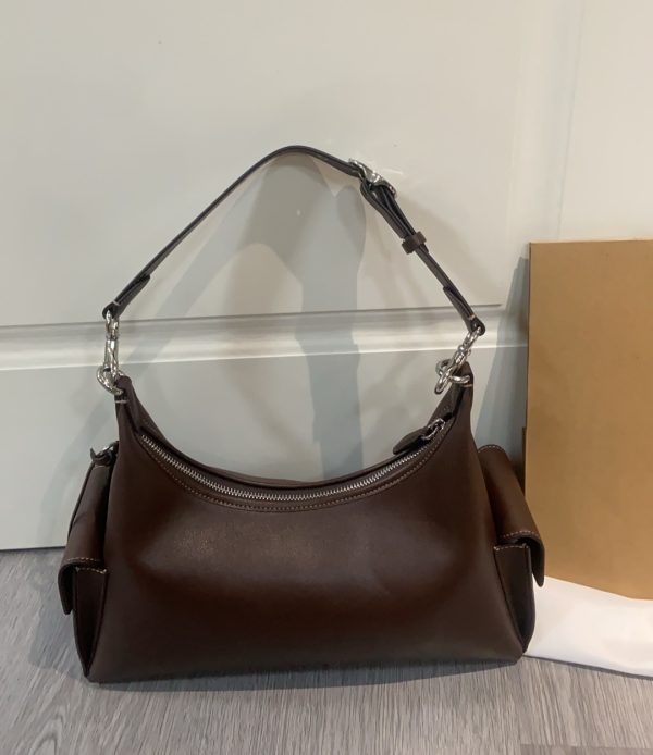 Pocket Glazed Juliet Bag Brown CAM20