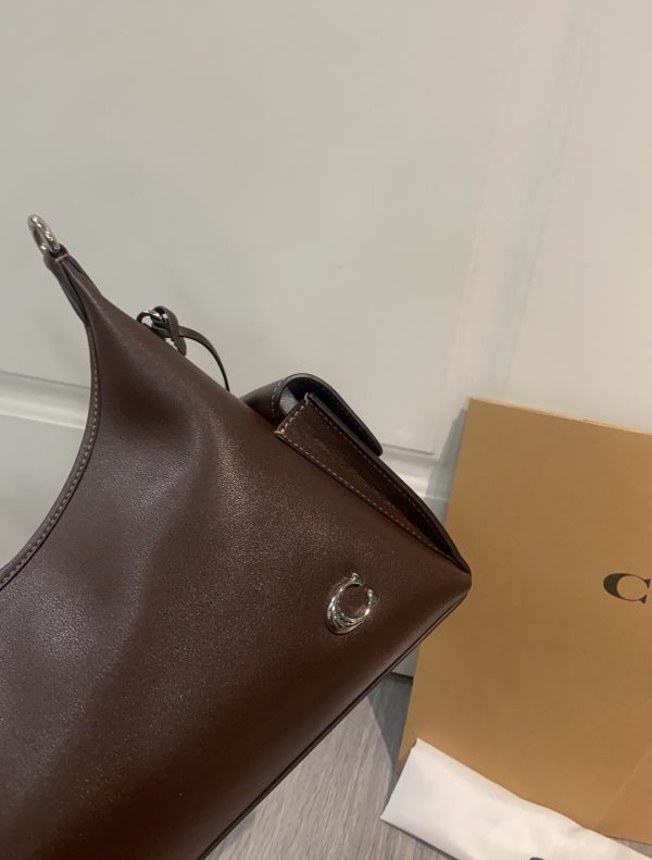 Pocket Glazed Juliet Bag Brown CAM20 - Image 9