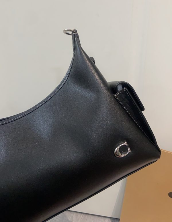 Pocket Glazed Juliet Bag Black CAM20 - Image 3