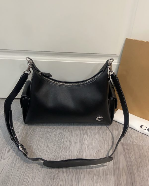 Pocket Glazed Juliet Bag Black CAM20 - Image 5