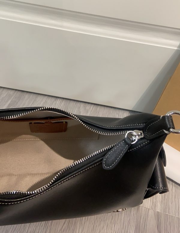 Pocket Glazed Juliet Bag Black CAM20 - Image 8