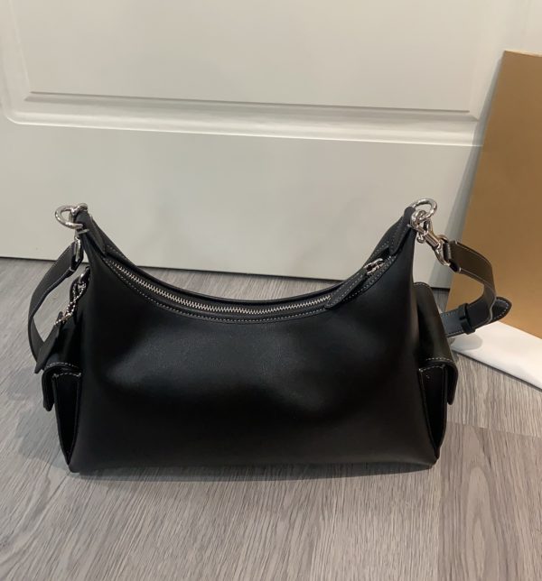 Pocket Glazed Juliet Bag Black CAM20 - Image 9