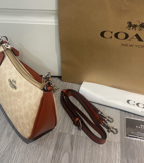 Teri Shoulder Bag Signature Canvas Light Brown CV933 - Image 4