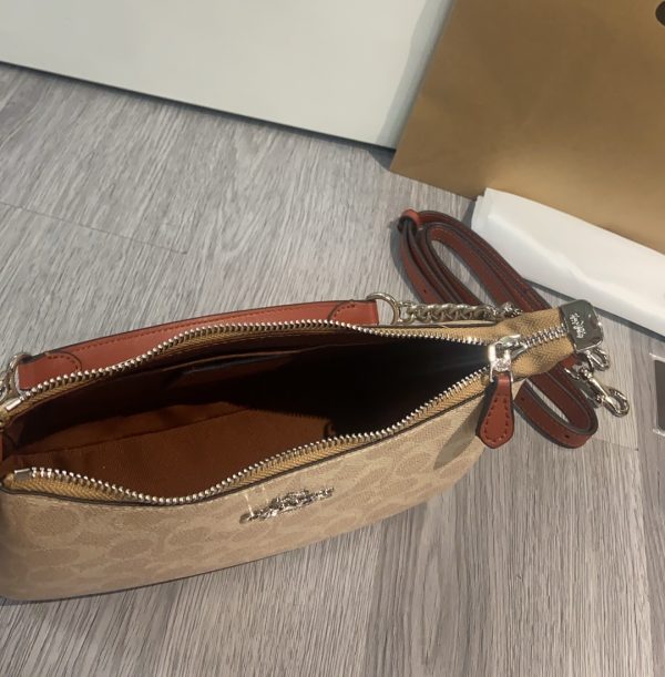 Teri Shoulder Bag Signature Canvas Light Brown CV933 - Image 7