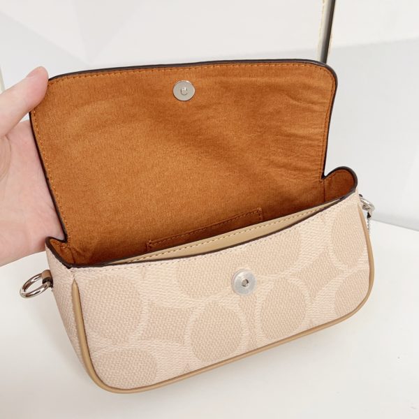Hailey Flap Bag In Signature Canvas Camel CAN72 - Image 3