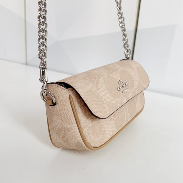 Hailey Flap Bag In Signature Canvas Camel CAN72 - Image 8