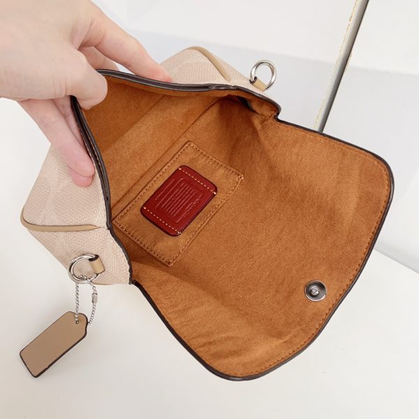 Hailey Flap Bag In Signature Canvas Camel CAN72 - Image 4