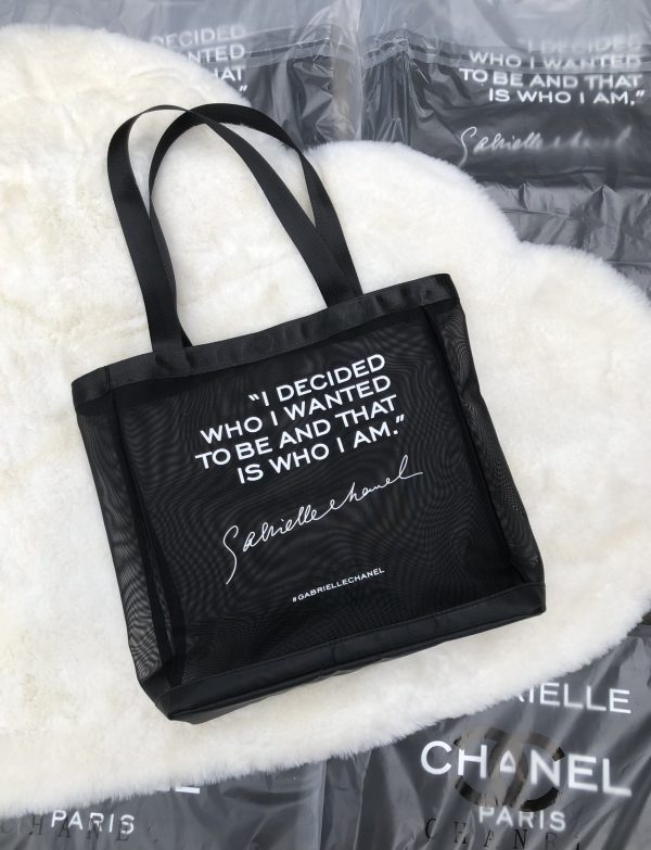 Black Mesh Shoulder Tote Bag Novelty VIP Gift - Image 3