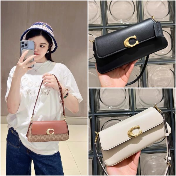 Shoulder Bag In Signature Canvas Tan Caramel CBA83 - Image 5