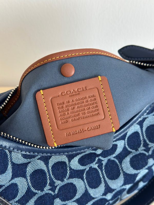 Juliet Shoulder Bag In Signature Denim Deep Blue CAM27 - Image 2