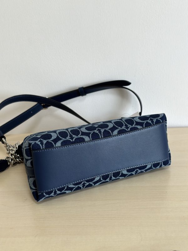 Juliet Shoulder Bag In Signature Denim Deep Blue CAM27 - Image 6
