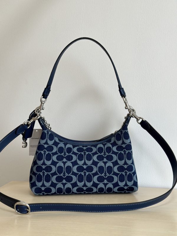 Juliet Shoulder Bag In Signature Denim Deep Blue CAM27