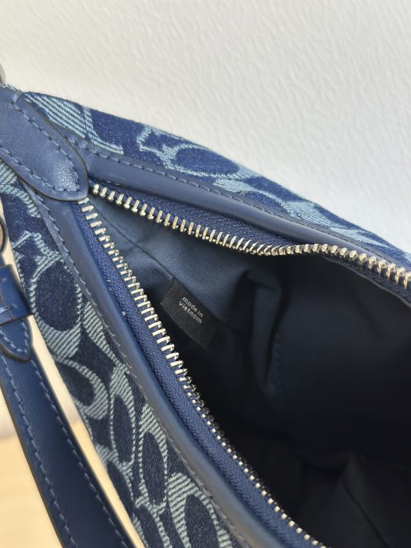 Juliet Shoulder Bag In Signature Denim Deep Blue CAM27 - Image 10
