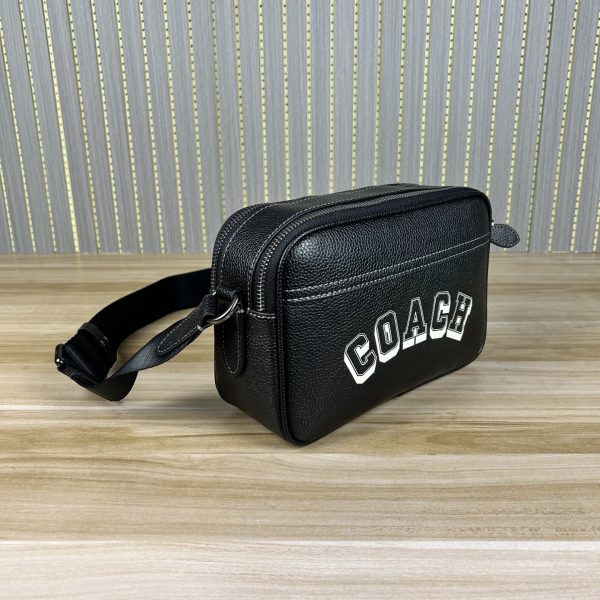 Shoulder Bag Leather Black CAJ64 - Image 9