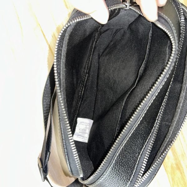 Shoulder Bag Leather Black CAJ64 - Image 5