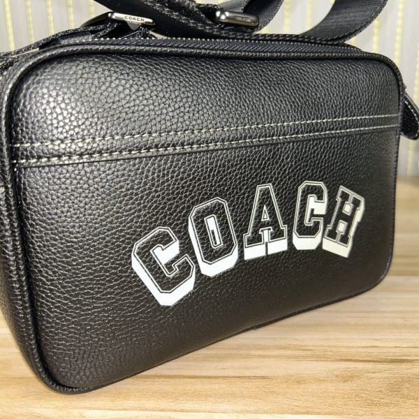 Shoulder Bag Leather Black CAJ64 - Image 7