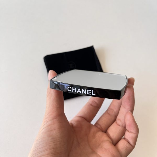 Chanel Double sided Mirror Novelty Gift black Dual Sided