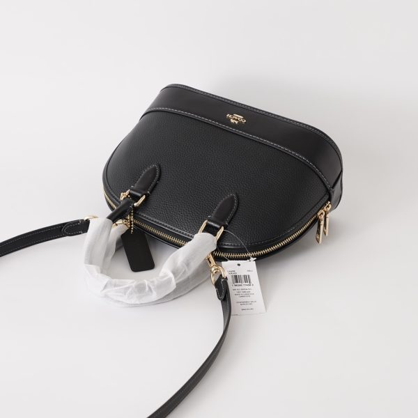 Sabrina Satchel Bag Color Block Shoulder Bag Black CAM56 - Image 8