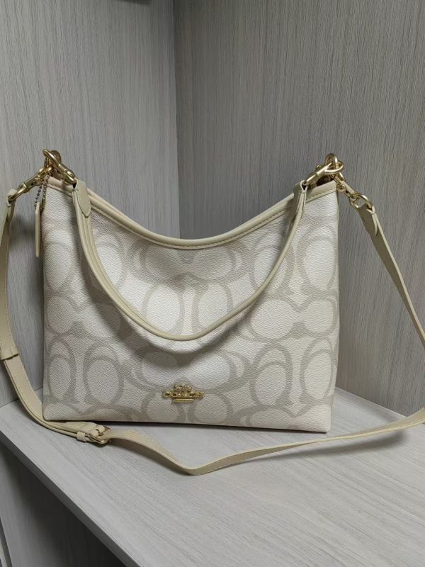 Laurel Leather Shoulder Bag White CBH87 - Image 7