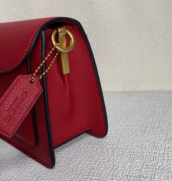 Tabby Shoulder Bag Crossbody Leather Red 73995 - Image 6