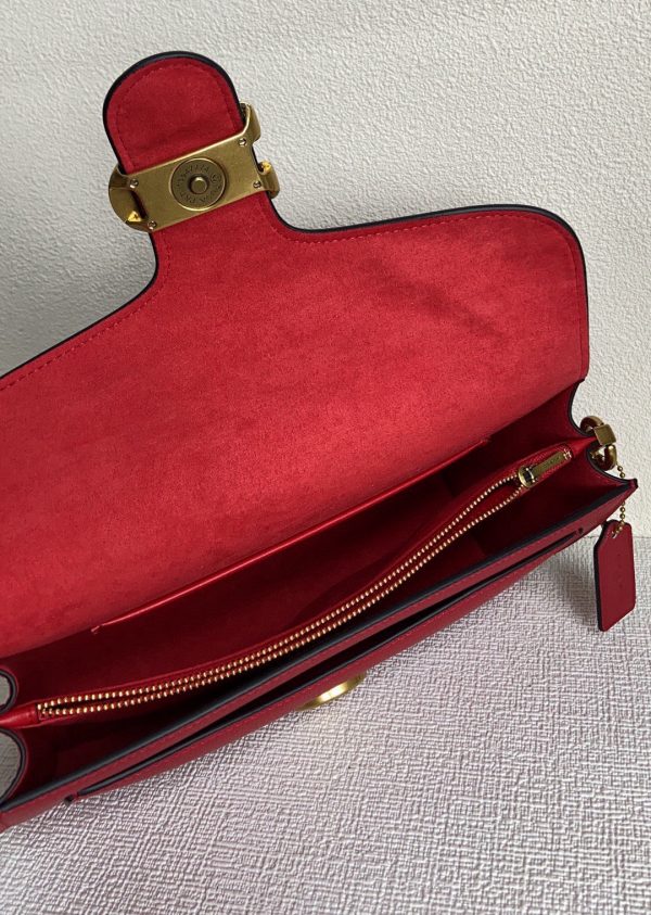 Tabby Shoulder Bag Crossbody Leather Red 73995 - Image 8