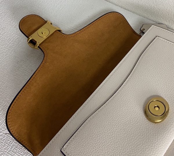 Tabby Shoulder Bag Crossbody Leather White 73995 - Image 5