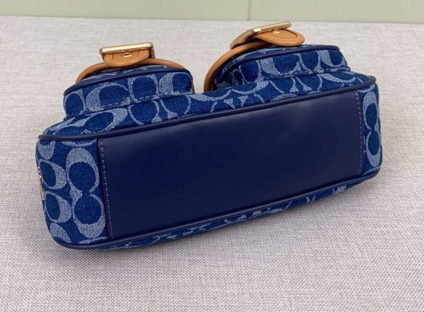Ashton Baguette In Signature Crossbody Denim Blue CQ184 - Image 5