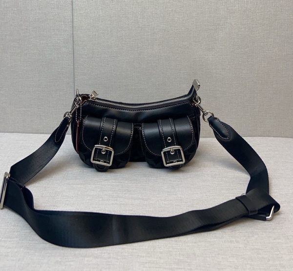 Ashton Baguette Bag Crossbody Signature Black CP114 - Image 5