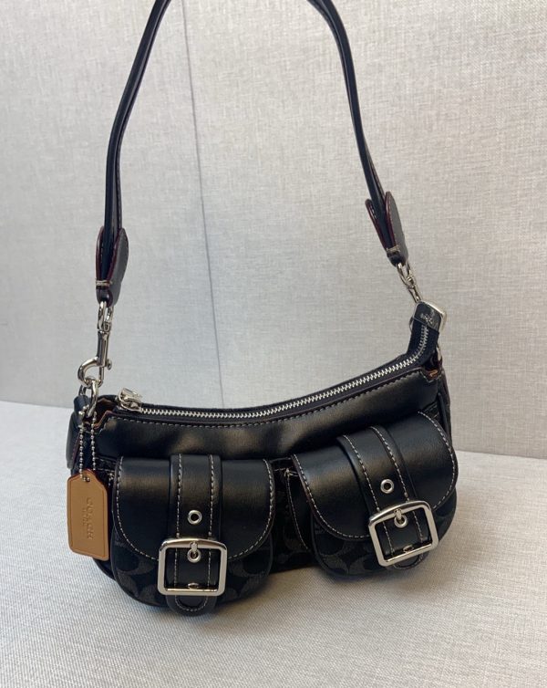 Ashton Baguette Bag Crossbody Signature Black CP114