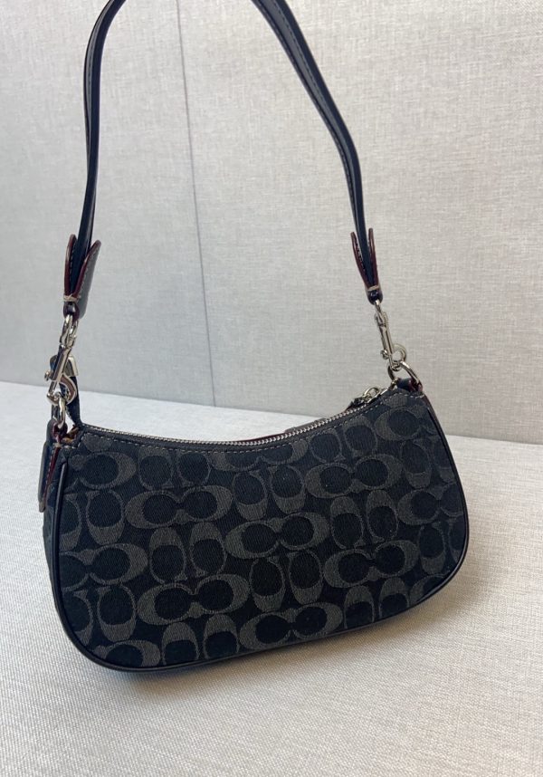 Ashton Baguette Bag Crossbody Signature Black CP114 - Image 8