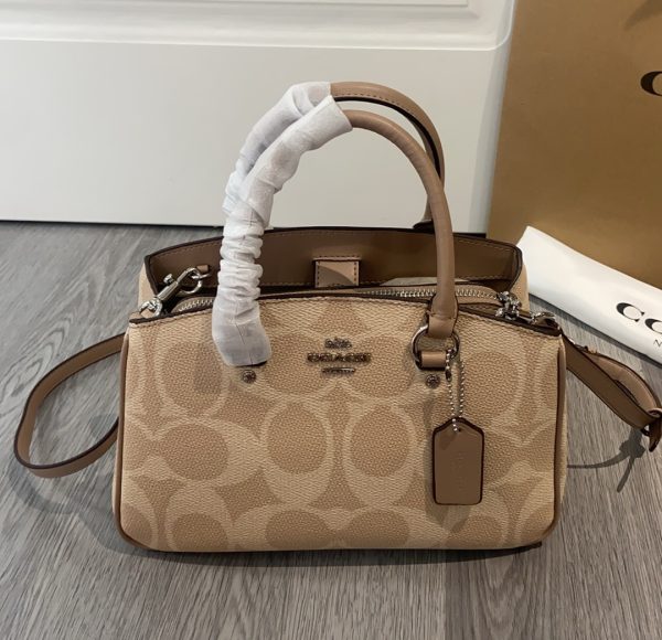 Savannah Small Carryall Bag Signature Canvas Camel CAL53 - Image 6