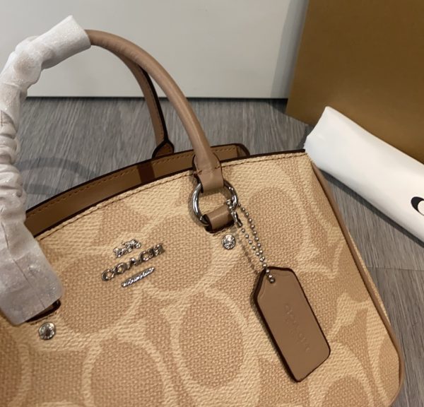 Savannah Small Carryall Bag Signature Canvas Camel CAL53 - Image 8