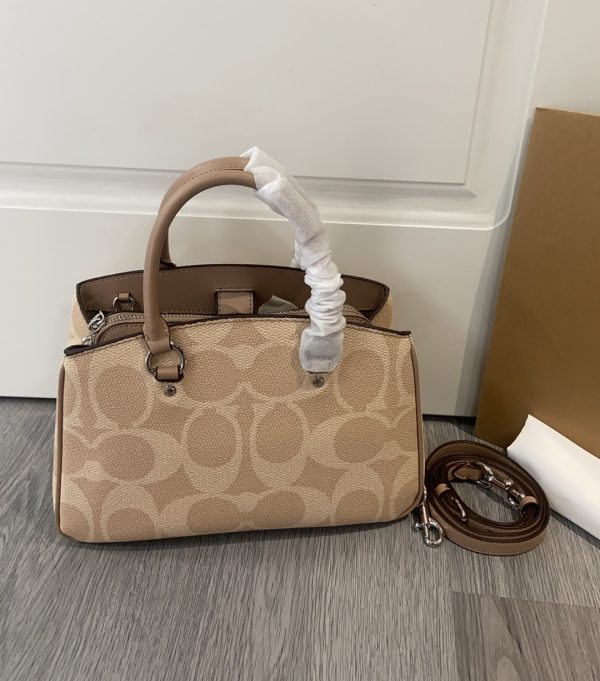 Savannah Small Carryall Bag Signature Canvas Camel CAL53 - Image 9