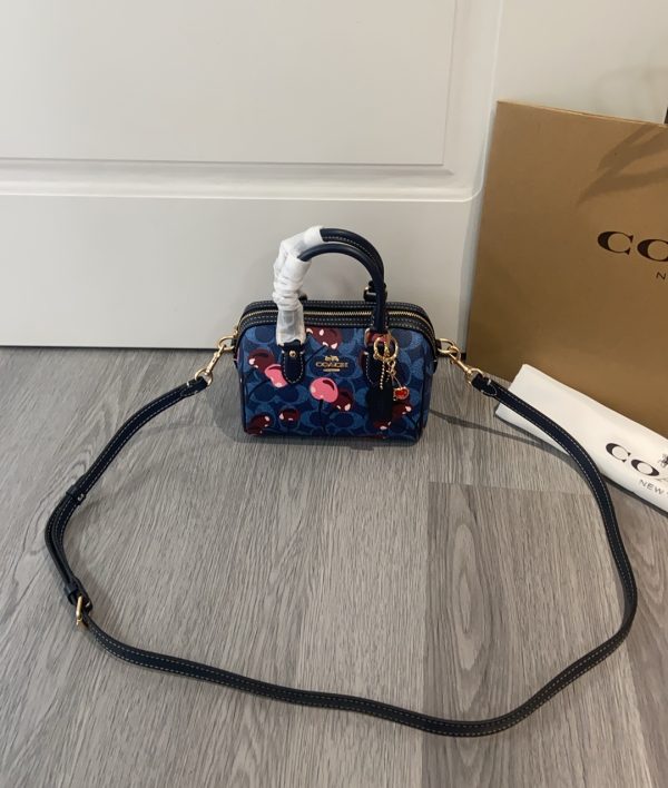 Mini Rowan Crossbody Bag In Signature Canvas With Cherry Print CY741 - Image 9