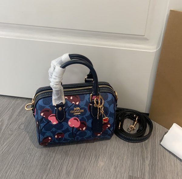 Mini Rowan Crossbody Bag In Signature Canvas With Cherry Print CY741