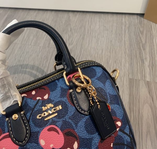 Mini Rowan Crossbody Bag In Signature Canvas With Cherry Print CY741 - Image 6