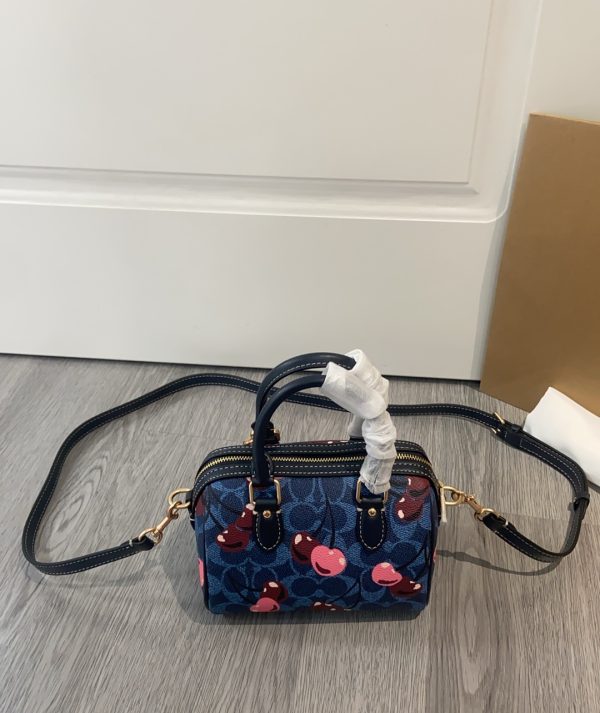 Mini Rowan Crossbody Bag In Signature Canvas With Cherry Print CY741 - Image 8