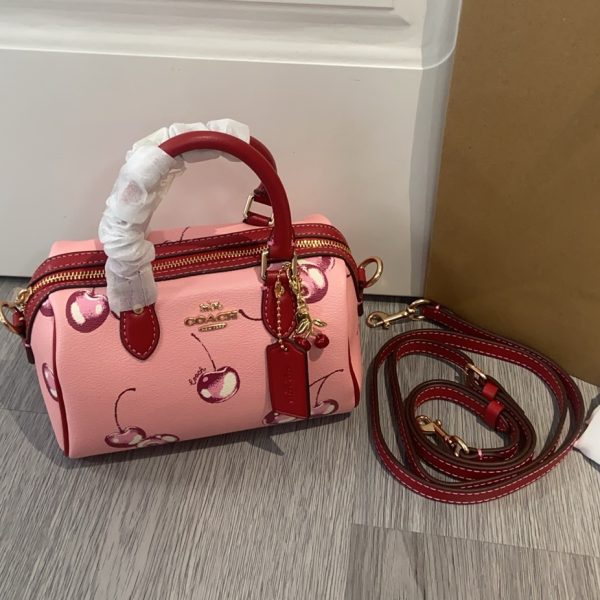 Mini Rowan Crossbody in Cherry Print Flower Pink CR245