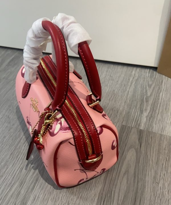 Mini Rowan Crossbody in Cherry Print Flower Pink CR245 - Image 5