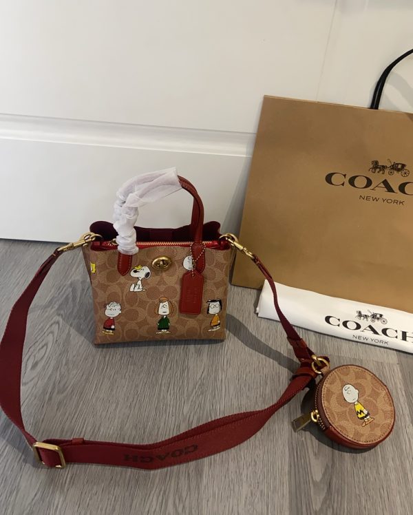 Shoulder Bag Leather Brown CBF14 - Image 8