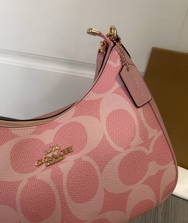 Teri Hobo Bag In Signature Canvas Pink CAL52 - Image 2