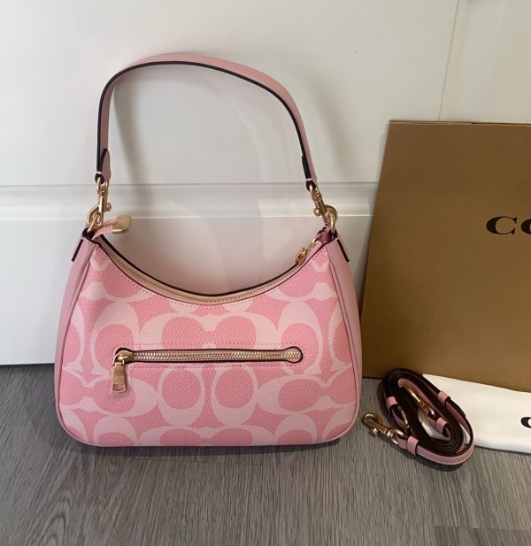 Teri Hobo Bag In Signature Canvas Pink CAL52 - Image 6